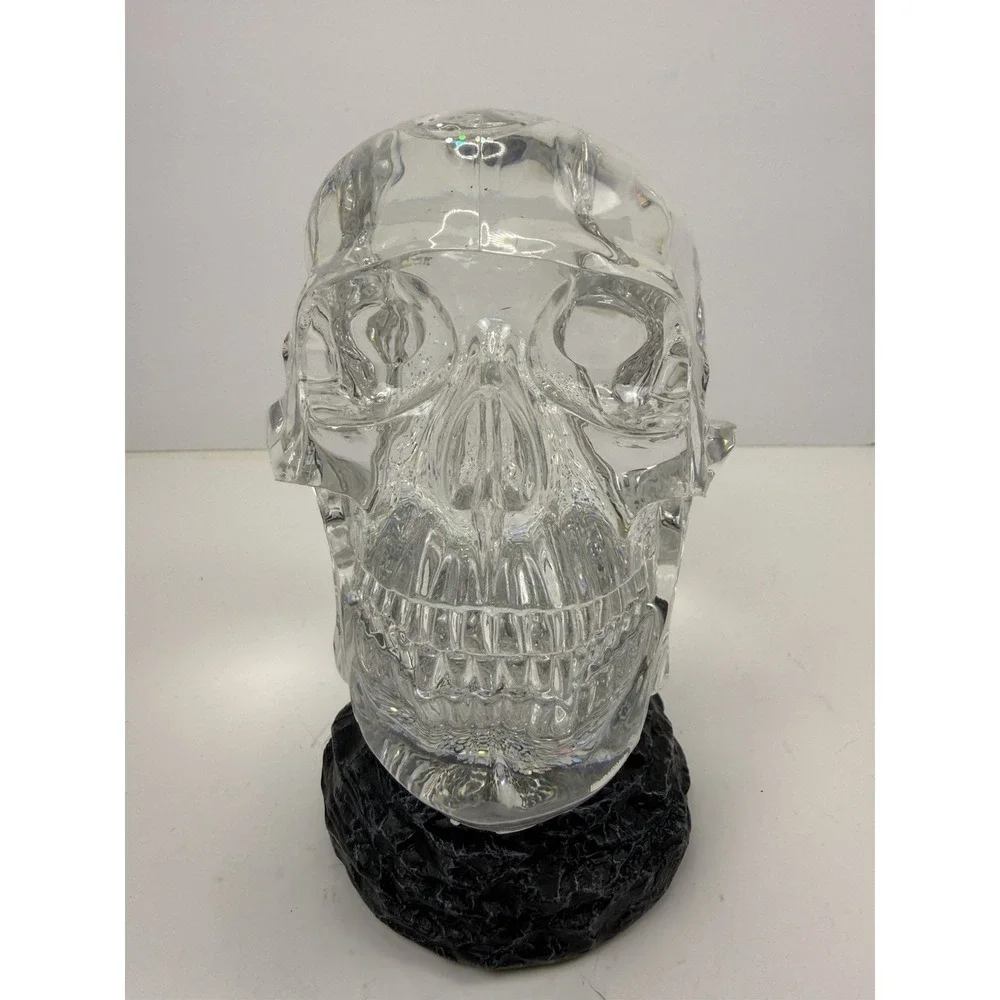 Halloween Crystal Skull LED Lighted Globe. Automatic Glitter Light Display Video